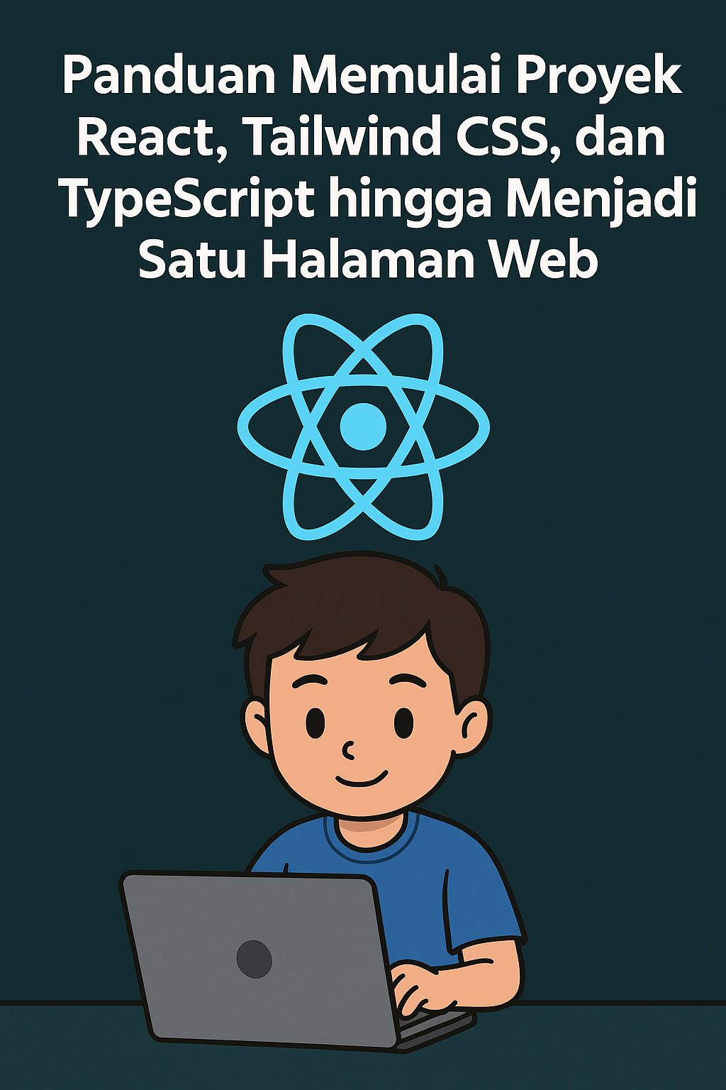 Panduan Memulai Proyek React, Tailwind CSS, dan TypeScript hingga Menjadi Satu Halaman Web
