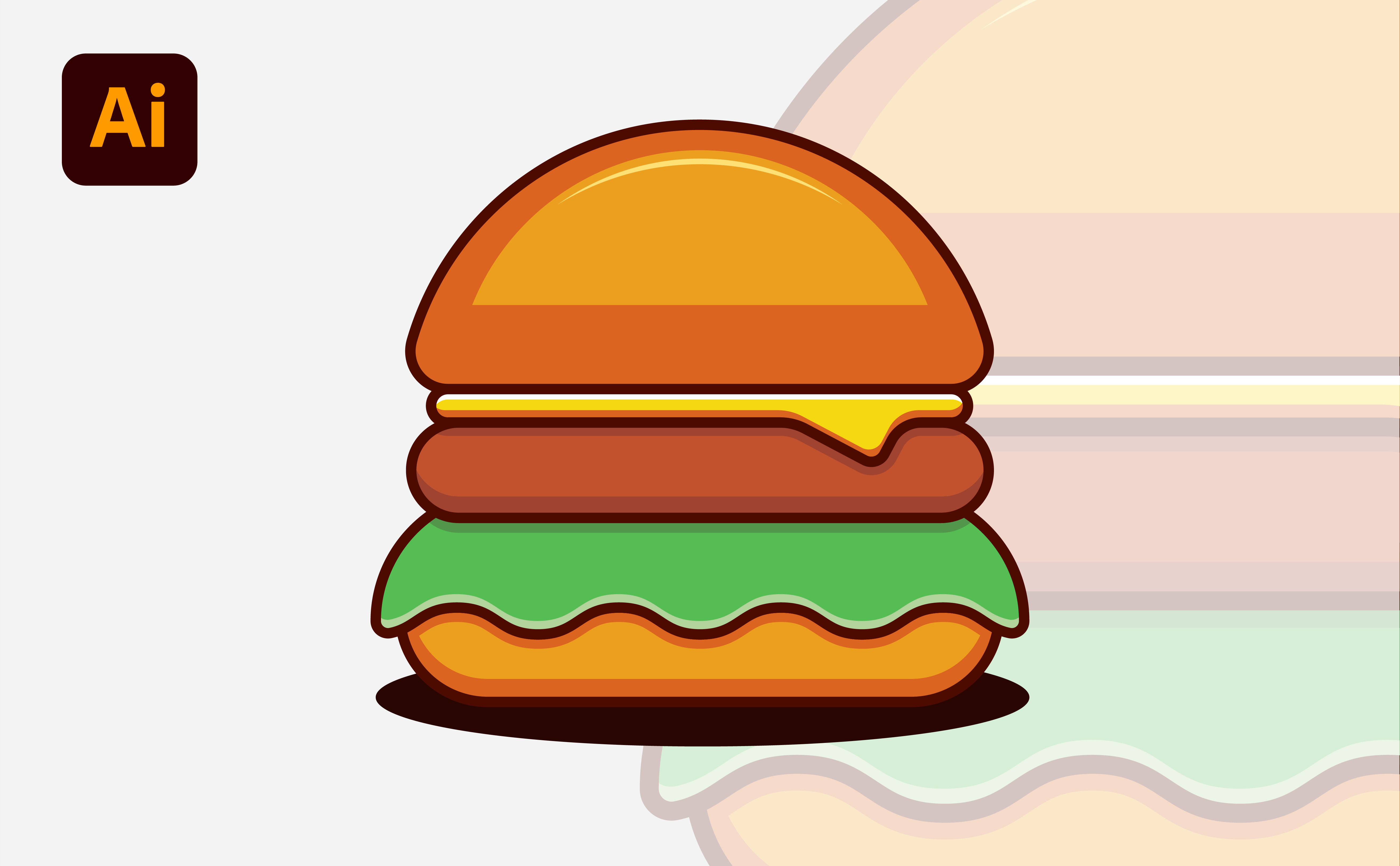 Membuat Design Burger dengan Illustrator