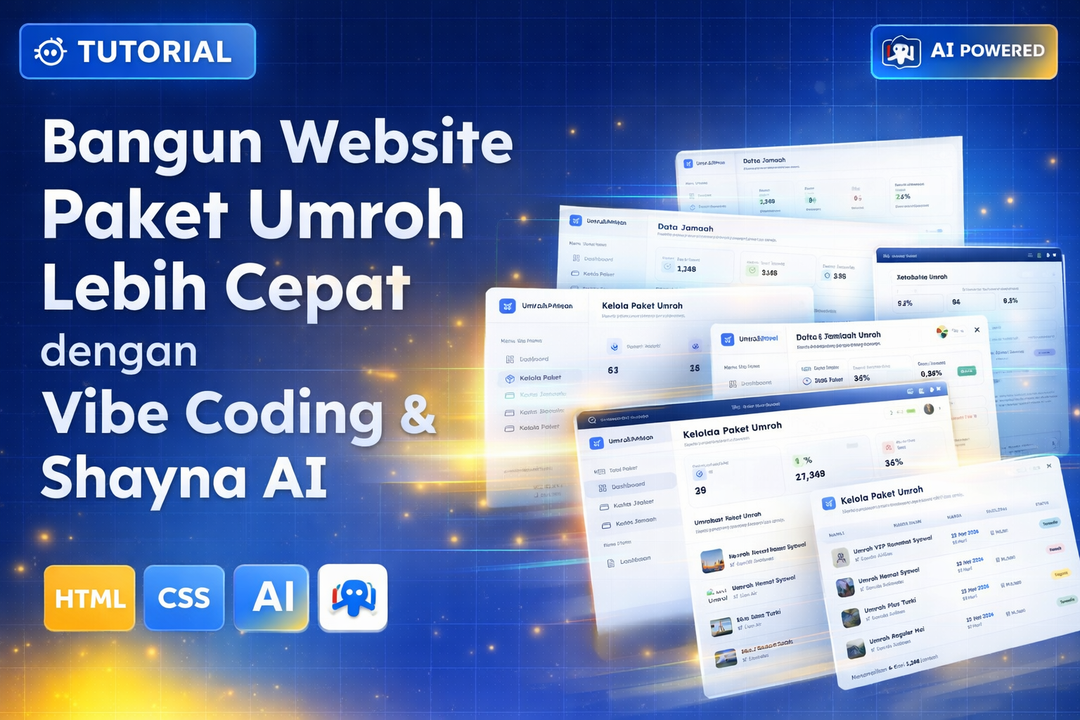 Bangun Website Paket Umroh Lebih Cepat dengan Vibe Coding & Shayna AI