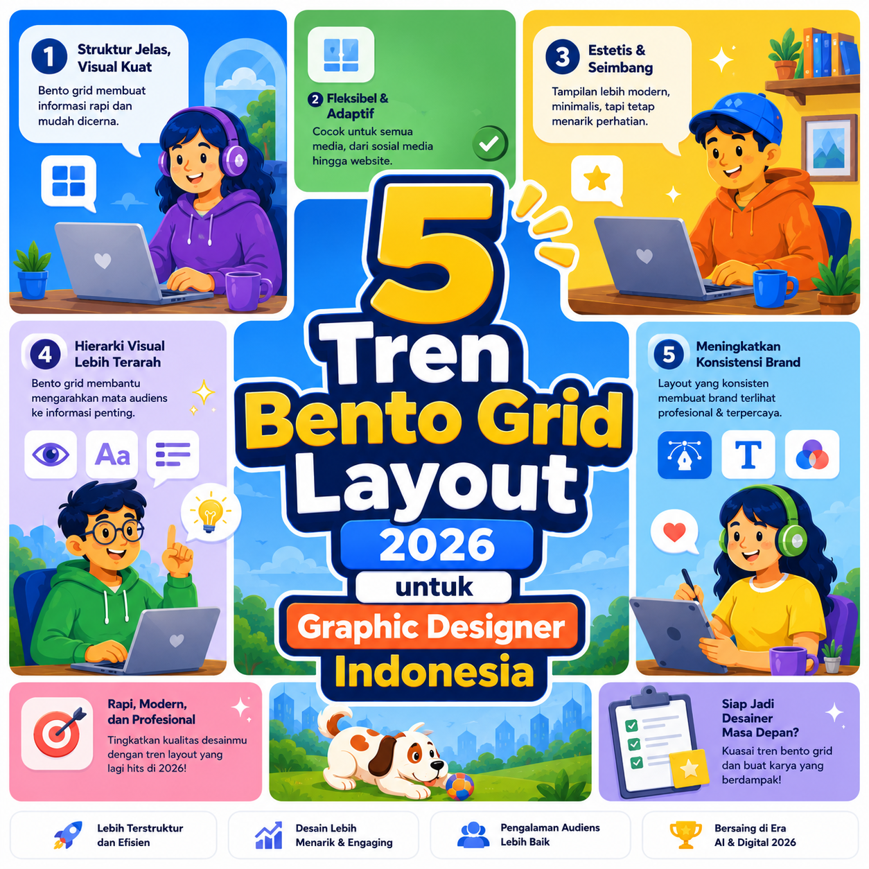 5 Tren Bento Grid Layout 2026 untuk Graphic Designer Indonesia ...