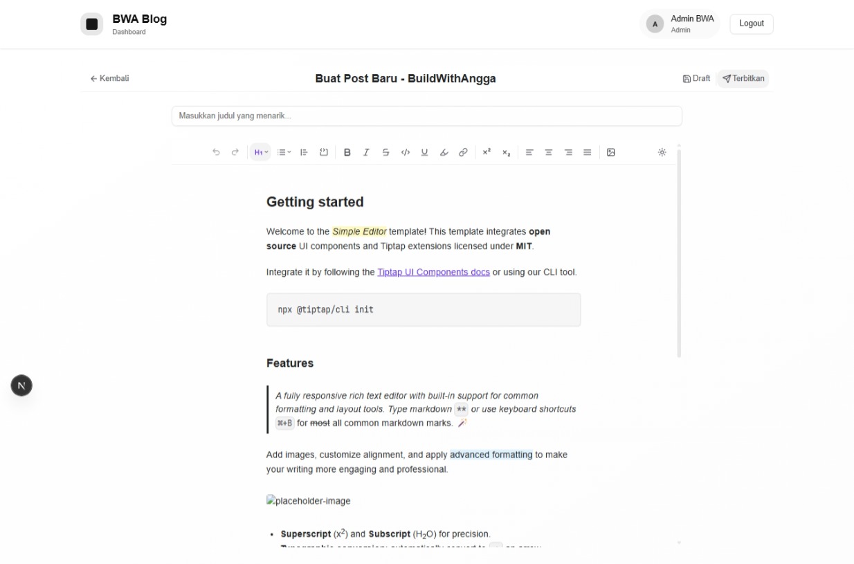 Membuat CMS Blog Personal dengan Next.js, Better Auth, dan Supabase - Tutorial Lengkap untuk Pemula (Part 2)