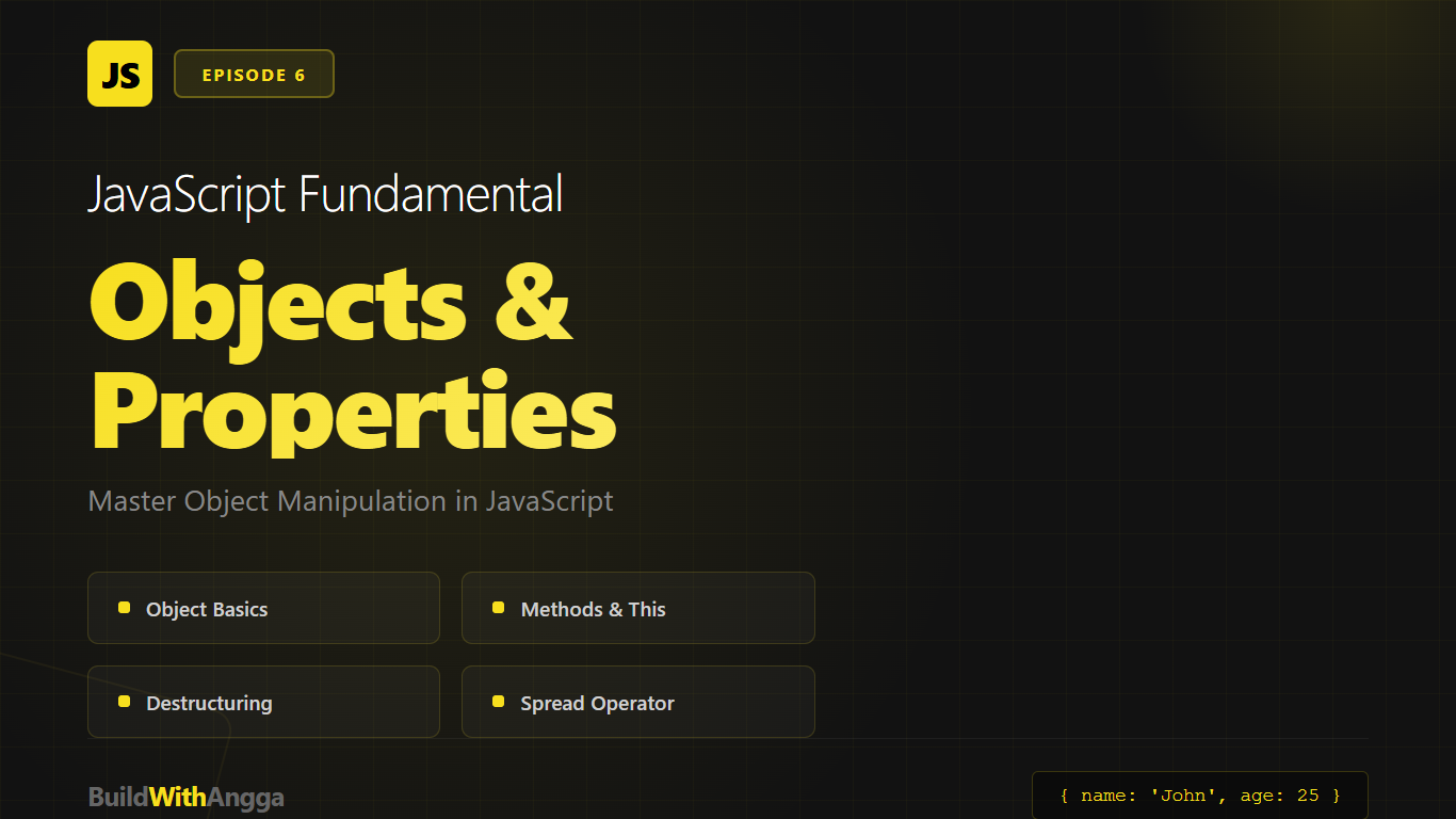 JavaScript Fundamental: Objects & Properties - Eps 6