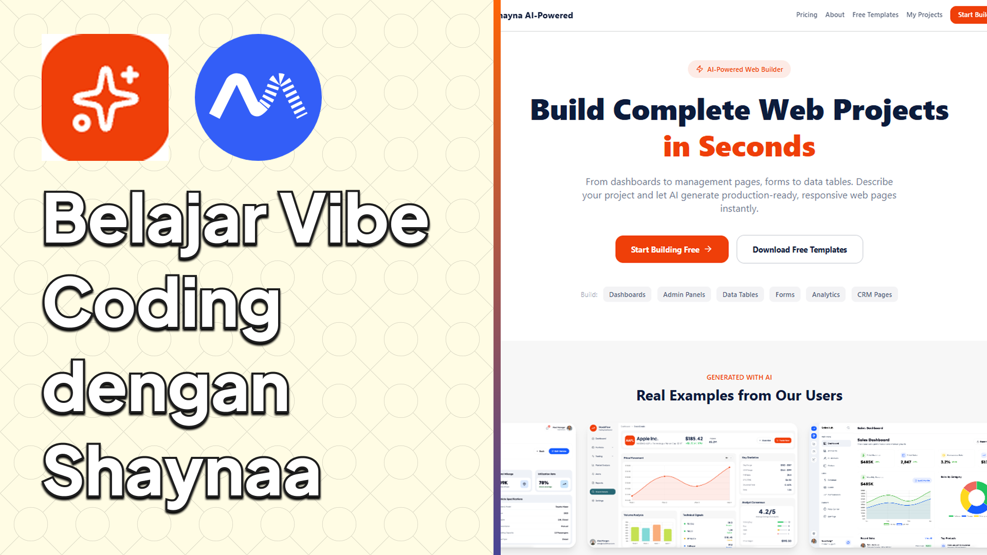 Tutorial Vibe Coding: Buat Dashboard Profesional dalam 3 Menit di Shaynaaa