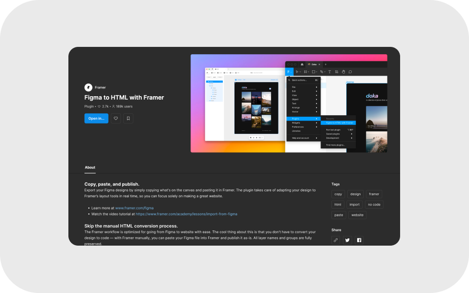 Cara Mudah Ubah Desain Figma ke Bentuk HTML dengan Plugin Framer ...